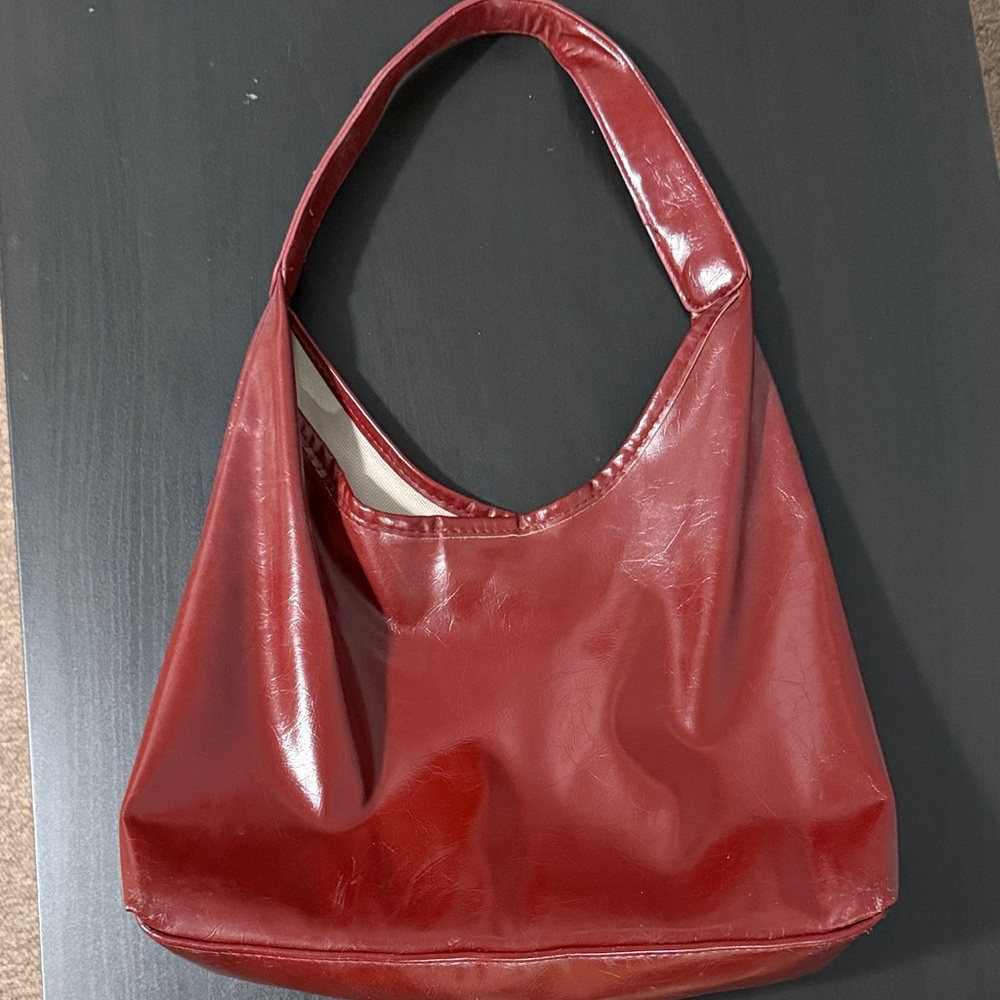 Red Shoulder Hobo Bag - Versatile Everyday Style
